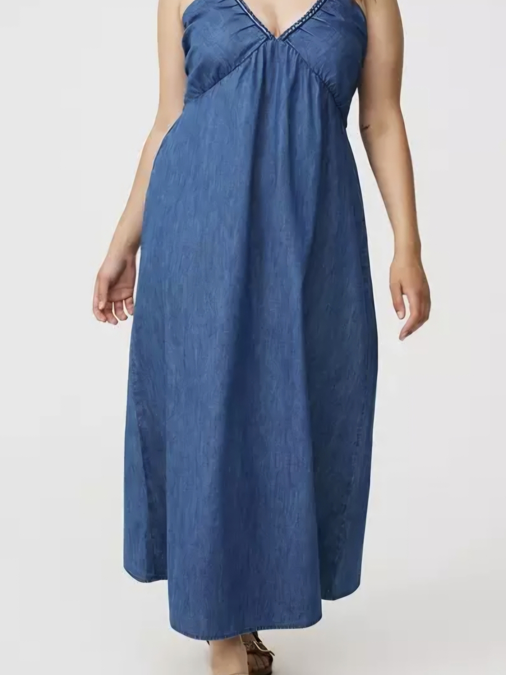 torrid Blue Sleeveless Denim Maxi Dress